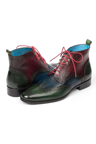 Paul Parkman 777 Calf-Skin Leather Wing-Tip Ankle Boots (PM5611)-AmbrogioShoes