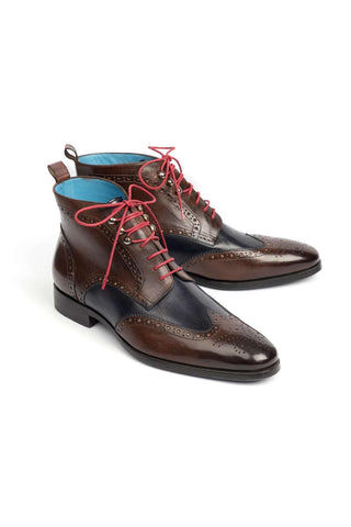 Paul Parkman 777 Calf-Skin Leather Wing-Tip Ankle Boots (PM5611)-AmbrogioShoes