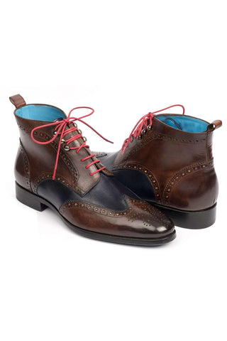 Paul Parkman 777 Calf-Skin Leather Wing-Tip Ankle Boots (PM5611)-AmbrogioShoes