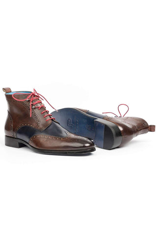 Paul Parkman 777 Calf-Skin Leather Wing-Tip Ankle Boots (PM5611)-AmbrogioShoes