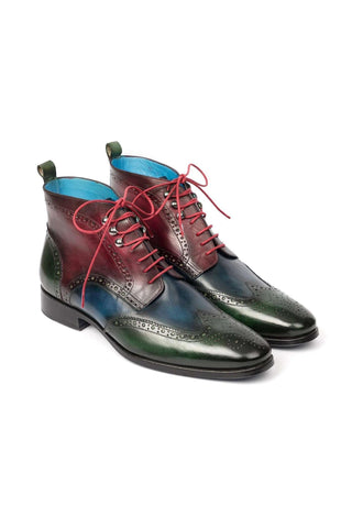 Paul Parkman 777 Calf-Skin Leather Wing-Tip Ankle Boots (PM5611)-AmbrogioShoes