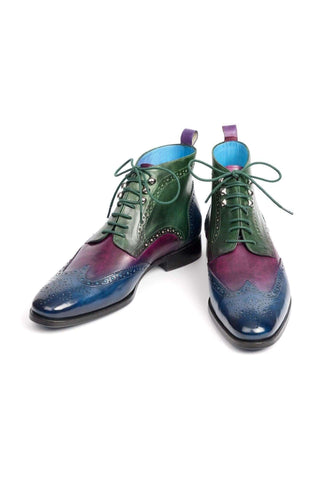 Paul Parkman 777 Leather Wing-Tip Ankle Boots (PM5611)-AmbrogioShoes