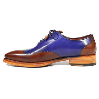 Paul Parkman 81 Men's Shoes Welted Calf-Skin Leather Wing-Tip Oxford (PM3003)-AmbrogioShoes