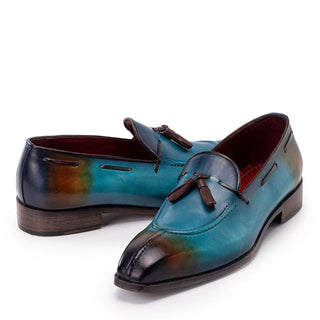 Paul Parkman 8135 Men's Split Toe Calf-Skin Leather Tassel Loafer (PM6488)-AmbrogioShoes