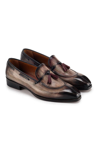 Paul Parkman 8135 Men's Split Toe Leather Tassel Loafer (PM6488)