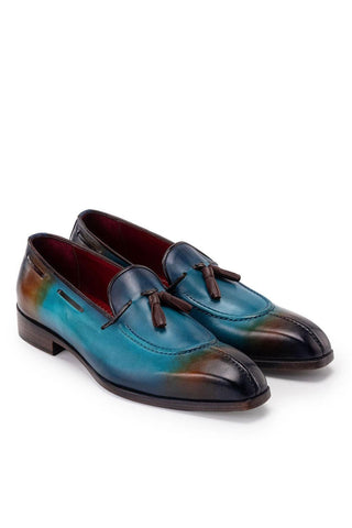 Paul Parkman 8135 Men's Split Toe Leather Tassel Loafer (PM6488)