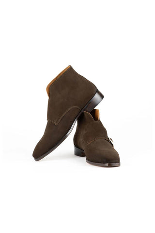 Paul Parkman 8154 Suede Double Monk-Strap Ankle Boot (PM6476)-AmbrogioShoes