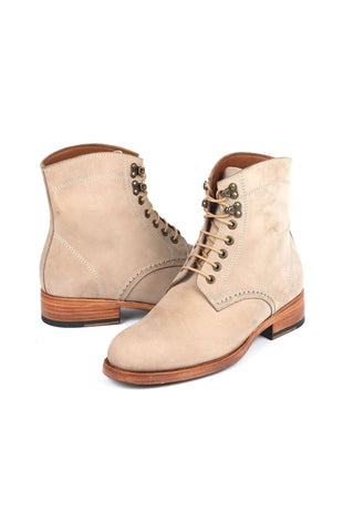 Paul Parkman 824 Green Nubuck Leather Goodyear Welted Boots (PM6342)-AmbrogioShoes