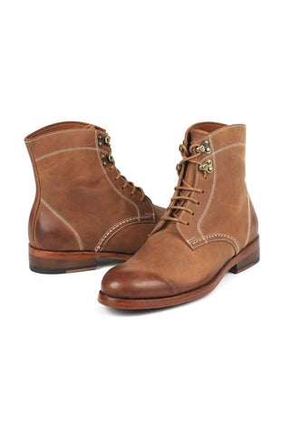 Paul Parkman 824 Green Nubuck Leather Goodyear Welted Boots (PM6342)-AmbrogioShoes