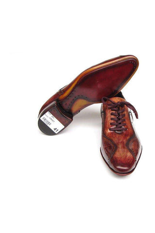 Paul Parkman 84654 Men's Handmade Shoes Calf-Skin Leather Lace-Up Oxford (PM6458)-AmbrogioShoes