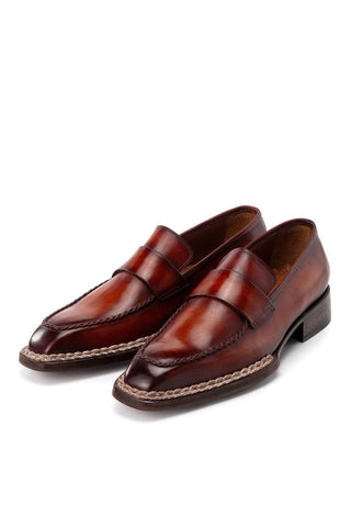 Paul Parkman 8503 Men's Handmade Shoes Calf-Skin Leather Norwegian Welted Loafer (PM6473)-AmbrogioShoes