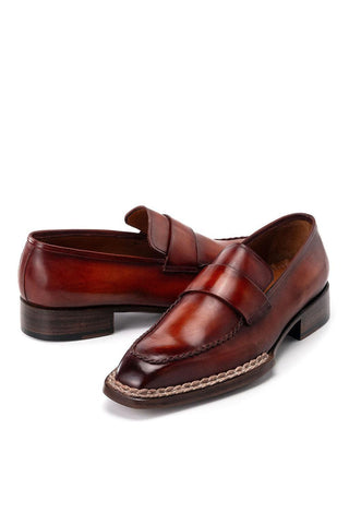 Paul Parkman 8503 Men's Handmade Shoes Calf-Skin Leather Norwegian Welted Loafer (PM6473)-AmbrogioShoes