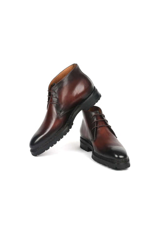 Paul Parkman 8504-BRW Brown Leather Norwegian Welted Chukka Boots (PM6360)-AmbrogioShoes