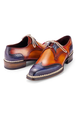 Paul Parkman 8505 Calf-Skin Leather Norwegian Welted Wingtip Derby (PM6446)-AmbrogioShoes