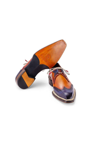 Paul Parkman 8505 Calf-Skin Leather Norwegian Welted Wingtip Derby (PM6446)-AmbrogioShoes