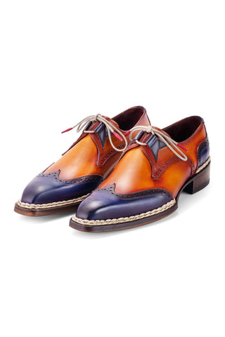 Paul Parkman 8505 Calf-Skin Leather Norwegian Welted Wingtip Derby (PM6446)-AmbrogioShoes