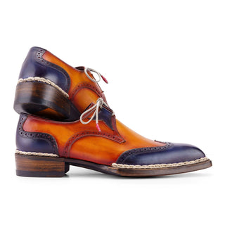 Paul Parkman 8505 Men's Shoes Calf-Skin Leather Norwegian Welted Wingtip Derby (PM6446)-AmbrogioShoes