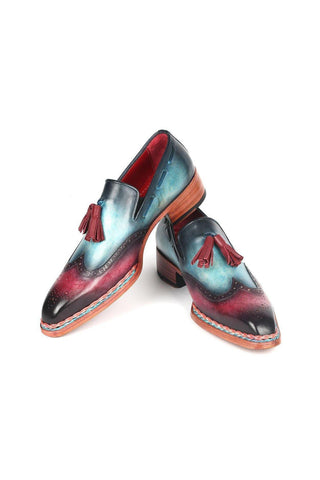 Paul Parkman 8507 Calf-Skin Leather Norwegian Welted Wingtip Loafers (PM6351)-AmbrogioShoes