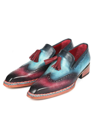 Paul Parkman 8507 Calf-Skin Leather Norwegian Welted Wingtip Loafers (PM6351)-AmbrogioShoes