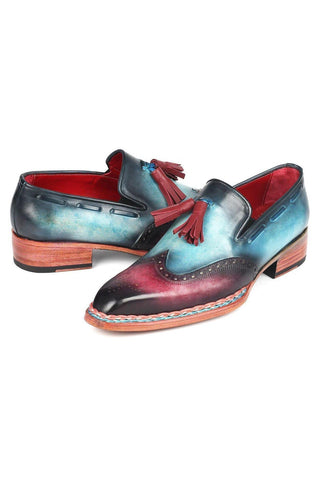 Paul Parkman 8507 Calf-Skin Leather Norwegian Welted Wingtip Loafers (PM6351)-AmbrogioShoes