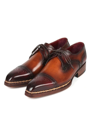 Paul Parkman 8508 Calf-Skin Leather Norwegian Welted Cap Toe Derby (PM6379)-AmbrogioShoes