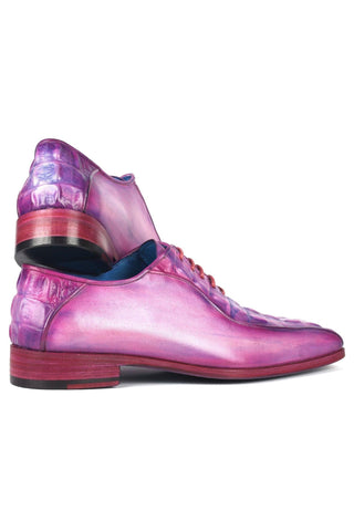 Paul Parkman 94 Croco Embossed Calf-Skin Leather Bicycle Toe Oxfords (PM6368)-AmbrogioShoes