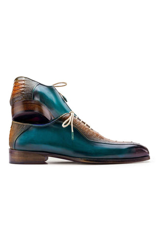 Paul Parkman 94DL Exotic Ostrich Skin Bicycle Toe Oxfords (PM6449)