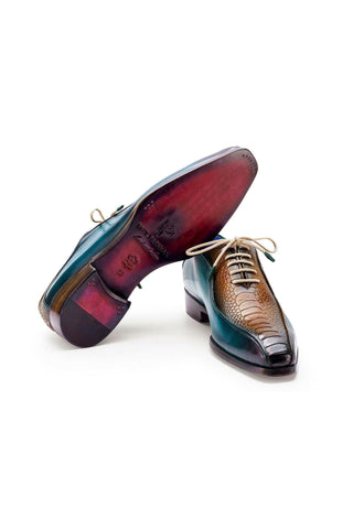 Paul Parkman 94DL Exotic Ostrich Skin Bicycle Toe Oxfords (PM6449)