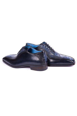 Paul Parkman 94DL Exotic Ostrich Skin Bicycle Toe Oxfords (PM6449)