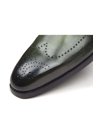 Paul Parkman 98F54 Calf-Skin Leather Single Monk-Strap-AmbrogioShoes