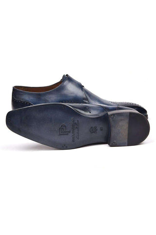 Paul Parkman 98F54 Calf-Skin Leather Single Monk-Strap-AmbrogioShoes