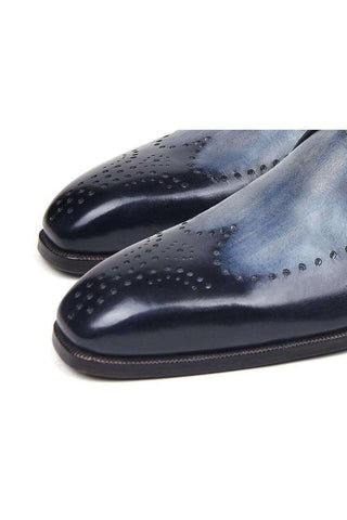 Paul Parkman 98F54 Calf-Skin Leather Single Monk-Strap-AmbrogioShoes