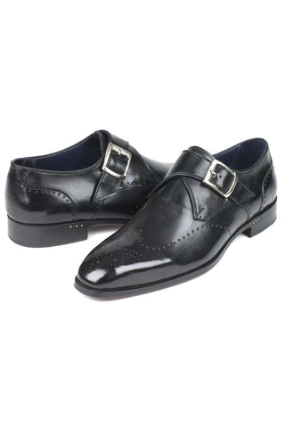 Paul Parkman 98F54 Calf-Skin Leather Single Monk-Strap-AmbrogioShoes