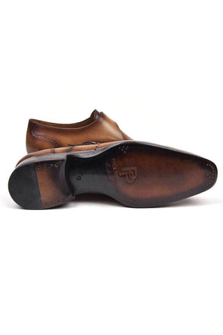 Paul Parkman 98F54 Leather Single Monk-Strap-AmbrogioShoes