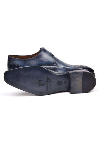 Paul Parkman 98F54 Leather Single Monk-Strap-AmbrogioShoes