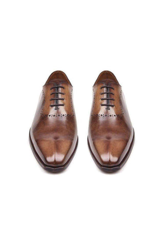 Paul Parkman AG44 Leather Whole-Cut Oxfords (PM6314)-AmbrogioShoes