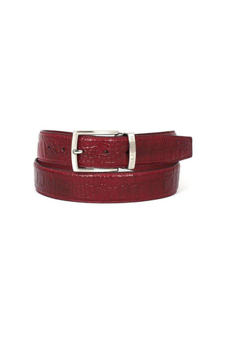 Paul Parkman B02 Men's Crocodile Embossed Calfskin Leather Belt (PMB207)-AmbrogioShoes