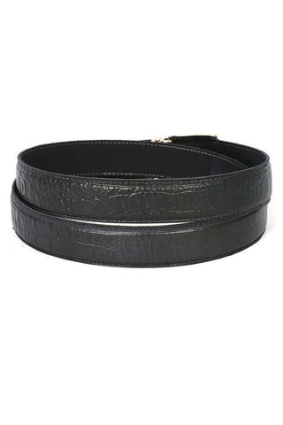 Paul Parkman B02 Men's Crocodile Embossed Calfskin Leather Belt (PMB207)-AmbrogioShoes