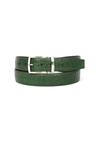 Paul Parkman B02 Men's Crocodile Embossed Calfskin Leather Belt (PMB207)-AmbrogioShoes
