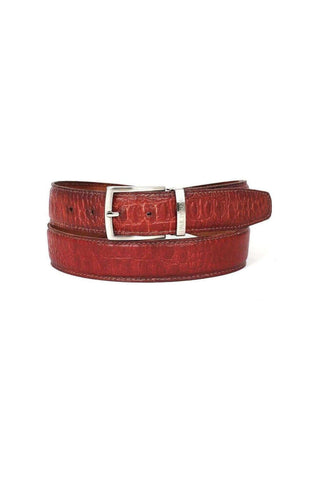 Paul Parkman B02 Men's Crocodile Embossed Calfskin Leather Belt (PMB207)