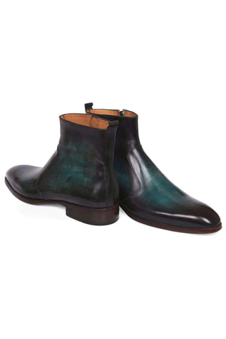 Paul Parkman BT48 Burnished Calf-Skin Leather Zipper Boot (PM5601)-AmbrogioShoes