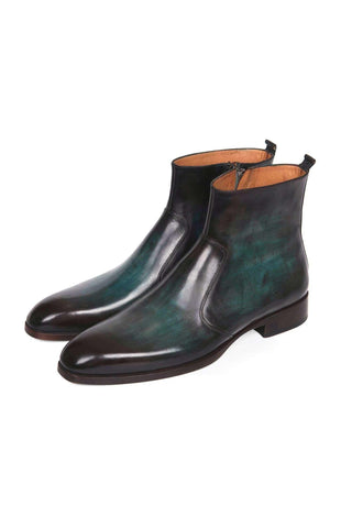 Paul Parkman BT48 Burnished Calf-Skin Leather Zipper Boot (PM5601)-AmbrogioShoes