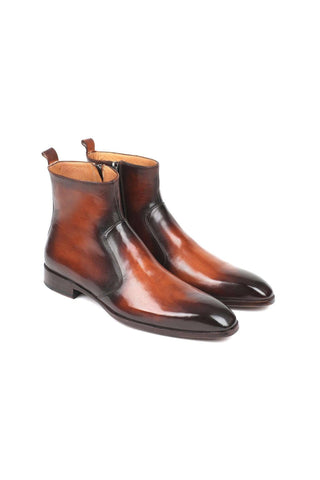Paul Parkman BT48 Burnished Calf-Skin Leather Zipper Boot (PM5601)-AmbrogioShoes