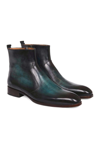 Paul Parkman BT48 Burnished Calf-Skin Leather Zipper Boot (PM5601)-AmbrogioShoes
