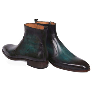 Paul Parkman BT48 Men's Shoes Burnished Calf-Skin Leather Zipper Boot (PM5601)-AmbrogioShoes