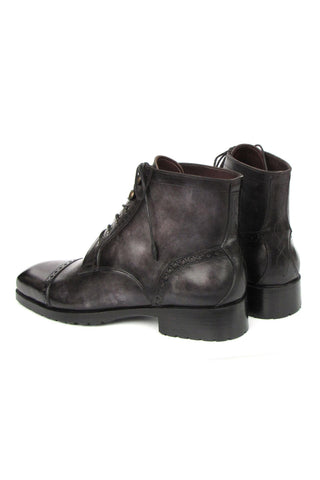 Paul Parkman BT9566 Calf-Skin Leather Cap-Toe Derby Lace-Up Boot (PM6457)-AmbrogioShoes