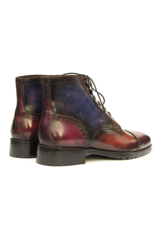 Paul Parkman BT9566 Calf-Skin Leather Cap-Toe Derby Lace-Up Boot (PM6457)-AmbrogioShoes