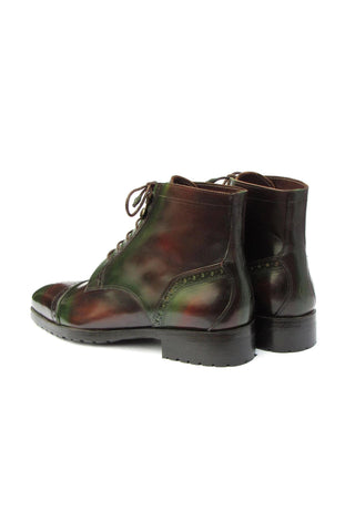 Paul Parkman BT9566 Calf-Skin Leather Cap-Toe Derby Lace-Up Boot (PM6457)-AmbrogioShoes
