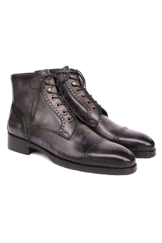 Paul Parkman BT9566 Leather Cap-Toe Derby Lace-Up Boot (PM6457)