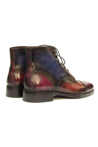 Paul Parkman BT9566 Leather Cap-Toe Derby Lace-Up Boot (PM6457)